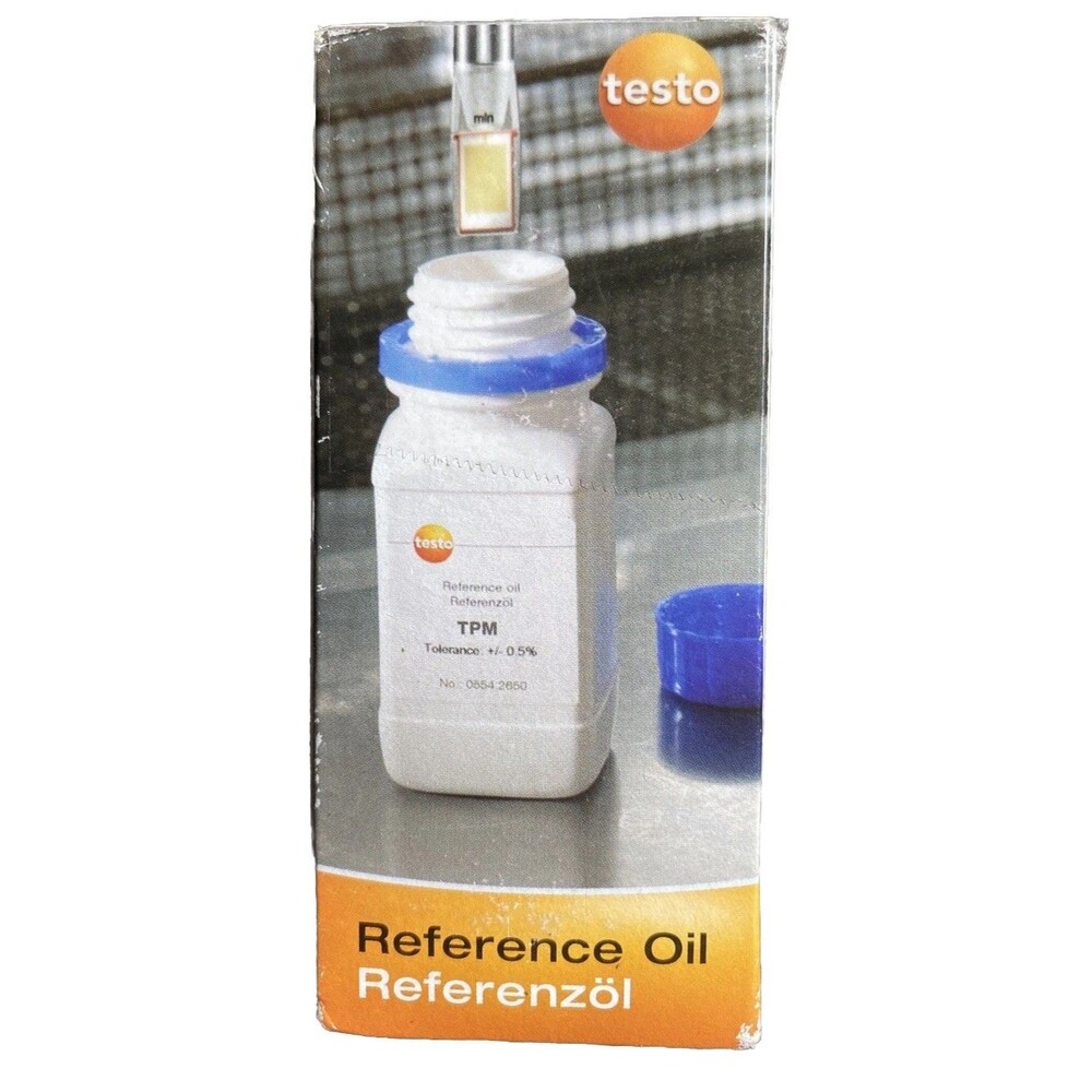 Testo Analyzed reference oil for oil tester 100 ml bottle TPM Reference  0.5%